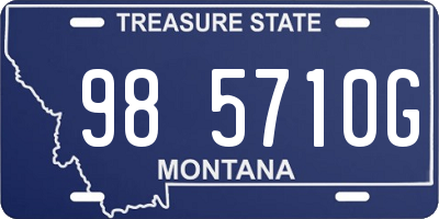 MT license plate 985710G