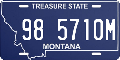 MT license plate 985710M