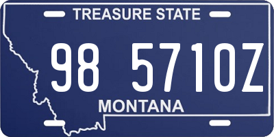 MT license plate 985710Z