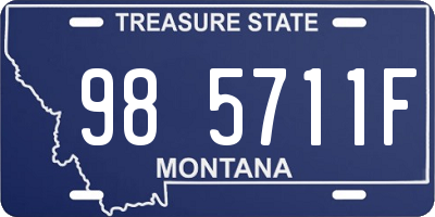 MT license plate 985711F