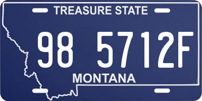 MT license plate 985712F