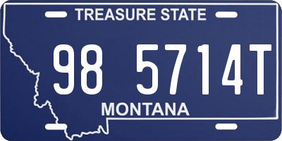 MT license plate 985714T