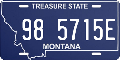 MT license plate 985715E