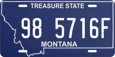 MT license plate 985716F