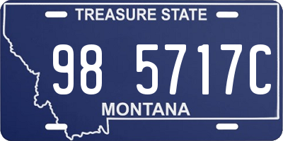 MT license plate 985717C