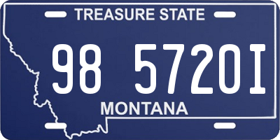 MT license plate 985720I