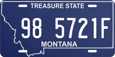 MT license plate 985721F