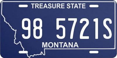 MT license plate 985721S