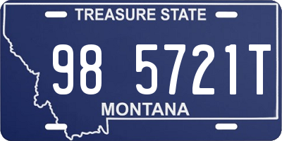 MT license plate 985721T