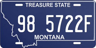 MT license plate 985722F