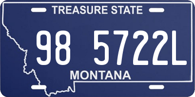 MT license plate 985722L