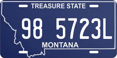 MT license plate 985723L