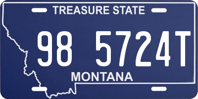 MT license plate 985724T