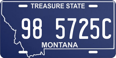 MT license plate 985725C