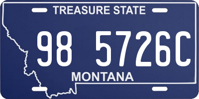 MT license plate 985726C