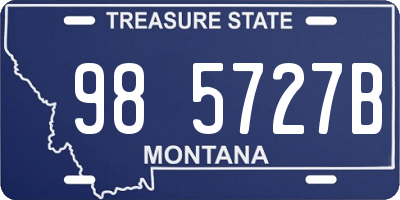 MT license plate 985727B