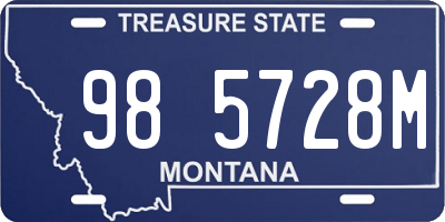 MT license plate 985728M