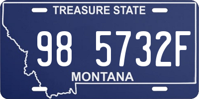 MT license plate 985732F