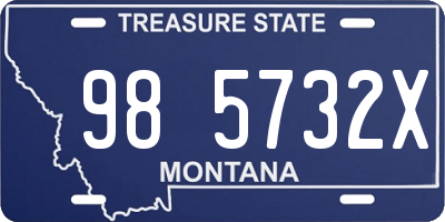 MT license plate 985732X