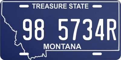 MT license plate 985734R