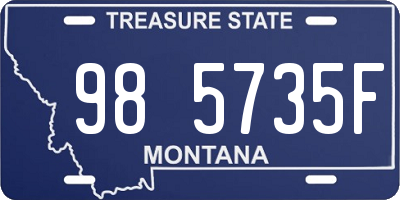 MT license plate 985735F