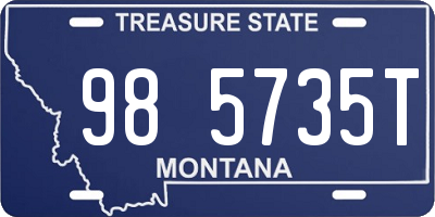 MT license plate 985735T