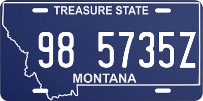 MT license plate 985735Z