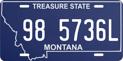 MT license plate 985736L