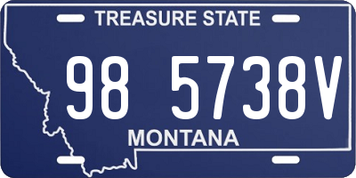 MT license plate 985738V