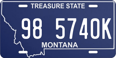 MT license plate 985740K