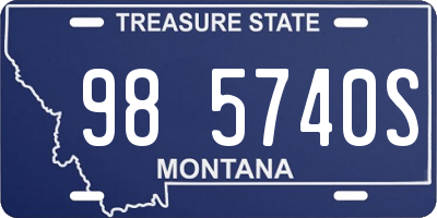 MT license plate 985740S