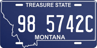 MT license plate 985742C