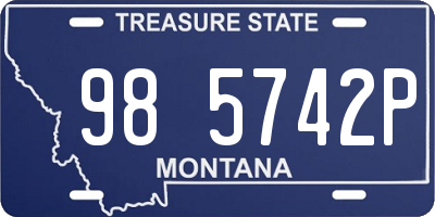 MT license plate 985742P