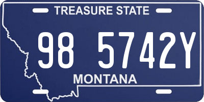 MT license plate 985742Y