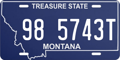 MT license plate 985743T