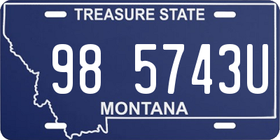 MT license plate 985743U