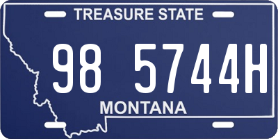 MT license plate 985744H