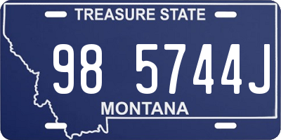 MT license plate 985744J