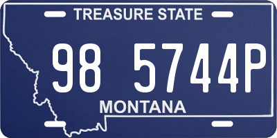 MT license plate 985744P