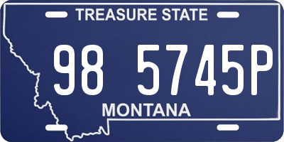 MT license plate 985745P