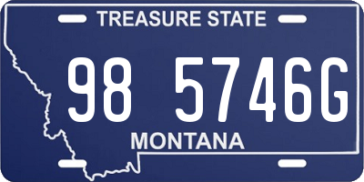 MT license plate 985746G