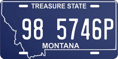 MT license plate 985746P