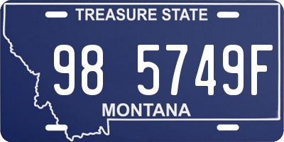 MT license plate 985749F