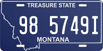 MT license plate 985749I