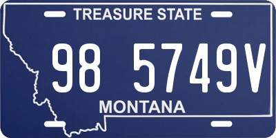 MT license plate 985749V