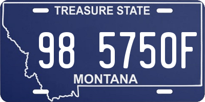 MT license plate 985750F