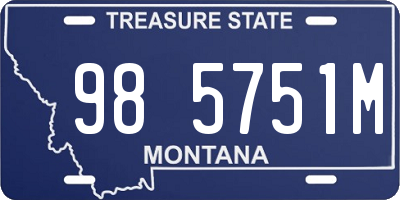 MT license plate 985751M
