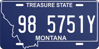 MT license plate 985751Y