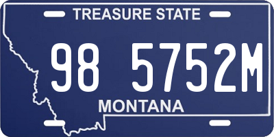 MT license plate 985752M