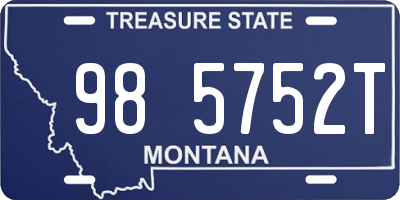 MT license plate 985752T